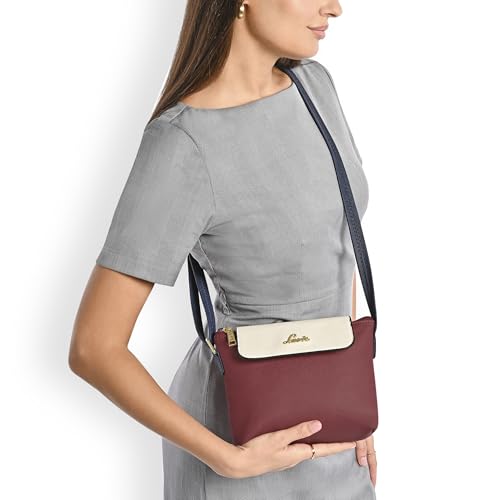 Image of Lavie Women's Colourblock Rove Flap Crossbody Sling Bag | Ladies Purse Handbag | Gift for Women