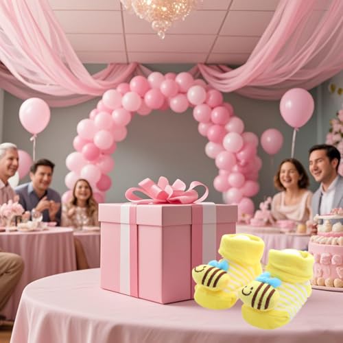 Baby Boy Girl Non Slip Floor Socks with Cartoon Cute 3D Ornaments for Baby Shower Party Gifts(3Pcs/Set)2