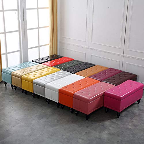 Tabouret de rangement grand volume et bout de lit multifonctionnel en tissu - 4