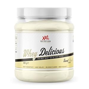XXL Nutrition – Whey Delicious – Sweet Vanille – Wei Eiwitpoeder met BCAA & Glutamine, Proteïne poeder, Eiwit shake, Whey Protein – 450 gram