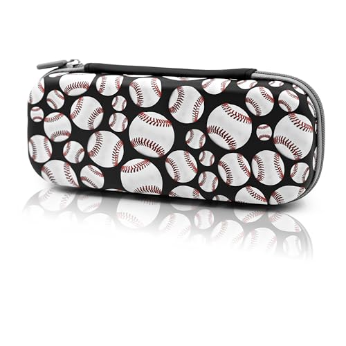 WtallasiSei Baseball Ball Pencil Case Zip Pencil Box Multi Pouch Holder Desk Organizer For Boys Girls School Office