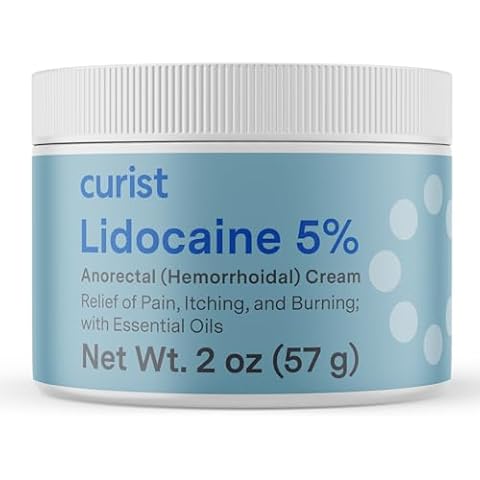 Curist 5% Lidocaine Cream Topical Pain Relief - Numb Quickly & Effectively with 5% Lidocaine Numbing Cream - (1 Pack - 2 oz Jar) Cover