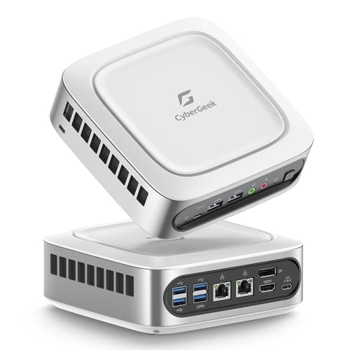 Image of CyberGeek Mini PC Linux Preinstalled, 11th Gen Intel i9-11900H(8C /16T, Up to 4.9GHz), Mini Gaming Computer 32GB RAM 2TB PCIe SSD, 4K Triple Display, Dual LAN, 6 USB Ports, Wi-Fi 6, BT5.2 Mini Server