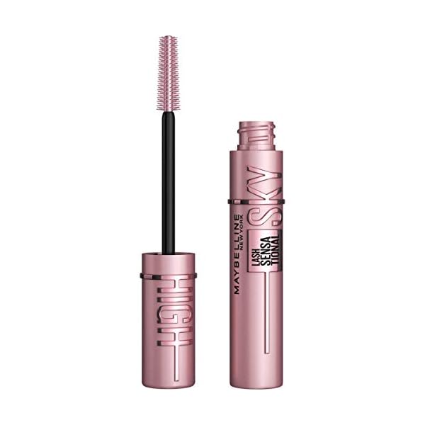 Maybelline Lash Sensational Sky High Washable Mascara Makeup, Volumizing, Lengthening, Defining, Curling, Multiplying, Buildable Formula, Very Black, 1 Count