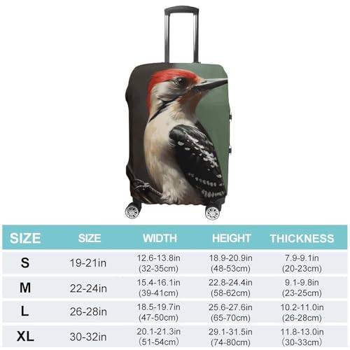 Woodpecker Printed Luggage Cover Protector, Fits 18-32 Inch Luggage2