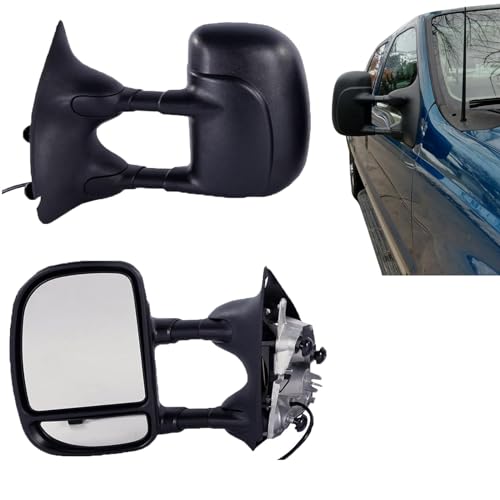 MOTOOS Towing Mirrors Driver Passenger Side View Mirror Folding Extendable Replacement for 1999-2007 Ford F-250 F-350 F-450 F-550 Super Duty 2000-2005 Ford Excursion 6.8L V10