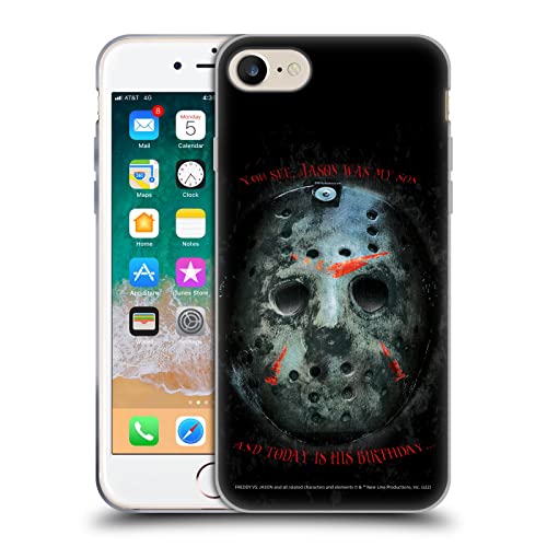Head Case Designs Officially Licensed Freddy VS. Jason Jason's Birthday Graphics Gel Case [Military Grade Protection] Compatible with Apple iPhone 7/8 / SE 2020 & 2022 and Compatible with MagSafe