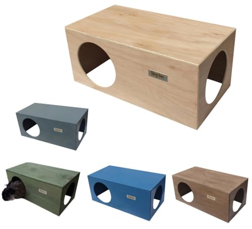 Hop Inn Rabbit House Hide Cat Hideaway 60 x 30 x 25cm Large Medium and Small Rabbits and Cats - Built to Last - All Weather using Protek ECO Shield - Pet Friendly- Assembled - Handcrafted in the UK - Image 2