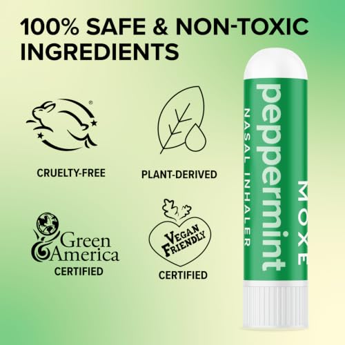 Image of MOXĒ Peppermint Essential Oil Nasal Inhaler Stick, Cooling & Refreshing 1PK