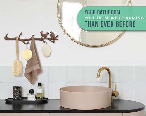 Comfify CM201549-BROWN Cast Iron Birds On Branch Hanger Rack thumb #4