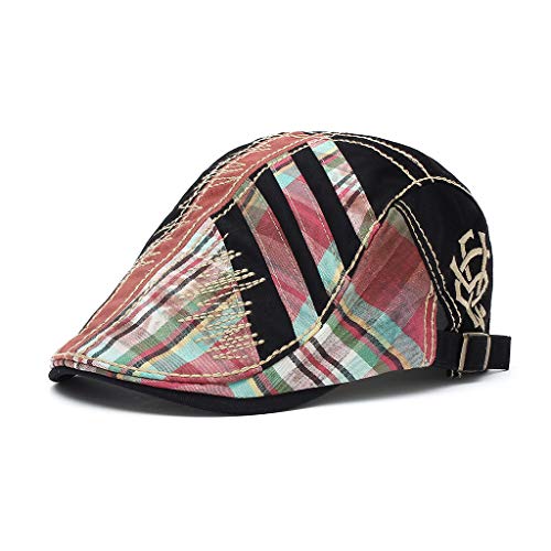 JAMONT Cotton Flat Cap Ivy Gatsby Newsboy Hunting Beret Cap Adjustable Sun Hat for Men Women (Black) JAMONT Cotton Flat Cap Ivy Gatsby Newsboy Hunting Beret Cap Adjustable Sun Hat for Men Women (Black)