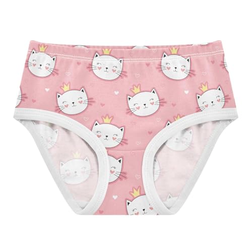 Little Girl Underwear Toddler Panties Kids Undies Cat Cartoon Soft Cotton Briefs 2T-8Y