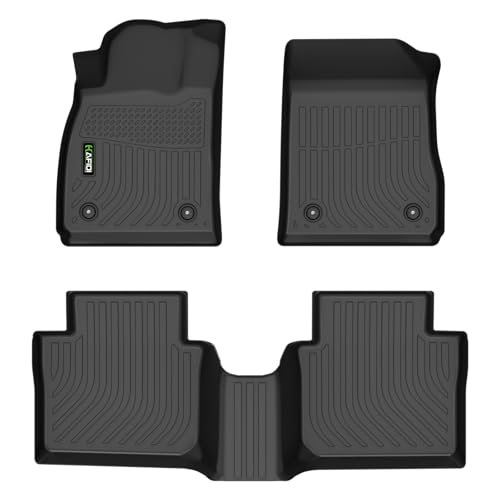 Image of HAFIDI Floor Mats for Chevy Impala 2014-2020 Car Mats for All Weather Protection TPE Anti-Slip Automotive Floor Liners, Fits 1st & 2nd Row Accessories, Black