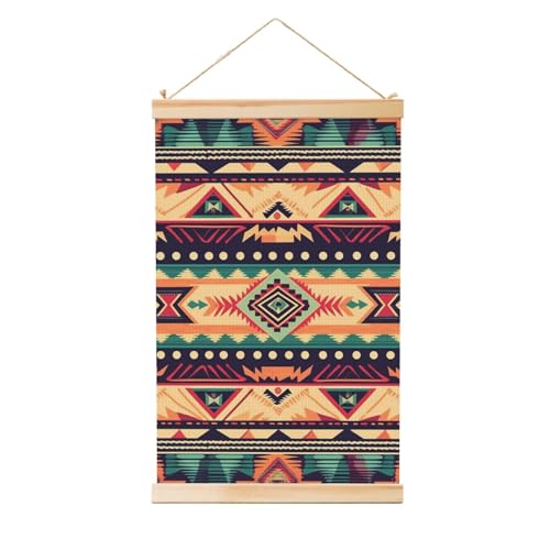 Toile vintage sud-ouest avec suspension bois pour habiller un mur vide