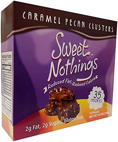ChocoRiteSweet Nothings - Caramel Pecan Clusters - 14 Pieces/Bag - Low Calorie - Low Fat