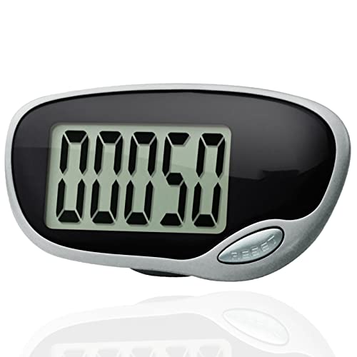 Molions Pedometer For Walking, Simple Step Counter With Belt Clip And Large Display, Step Tracker For Men Women Kids And Elder - Black #TOP29