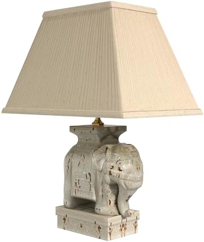 Red Lantern 22" Ivory Elephant Lamp