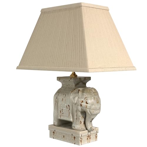 Red Lantern 22" Ivory Elephant Lamp