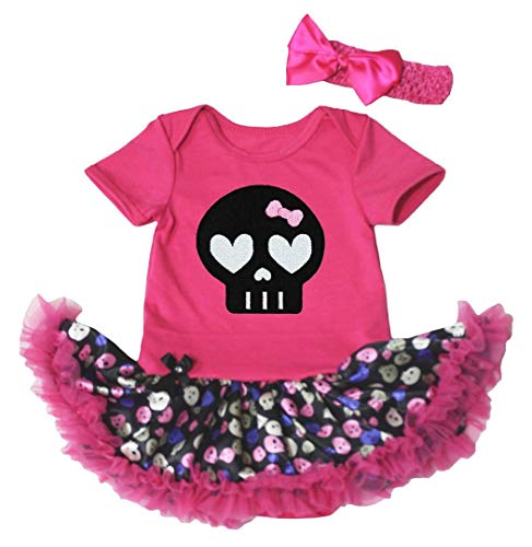 Body tête de mort noire tutu bébé fille en coton doux finitions soignées