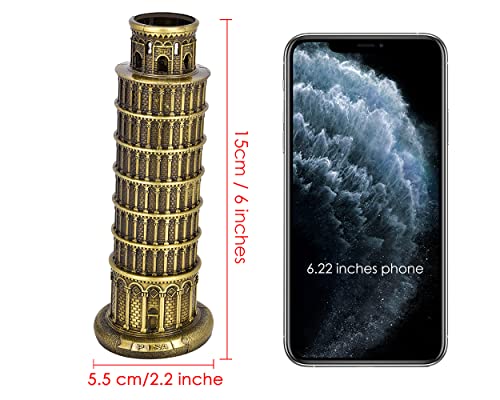 Ds. Distinctive Style Metallic Leaning Tower Of Pisa Statue Souvenir Figurines Tower Model Kit For Home Decoration, Party #TOP1