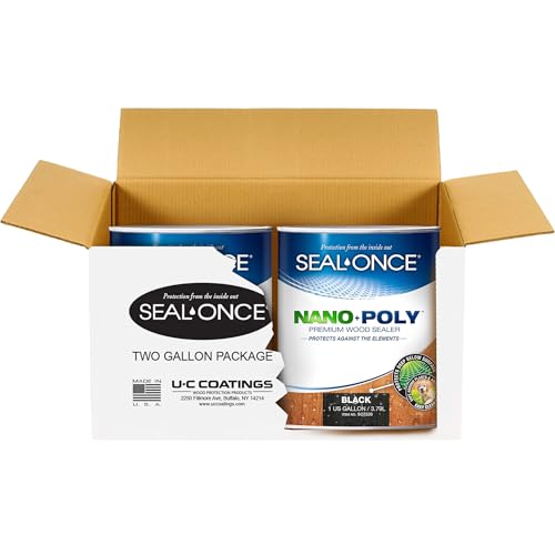 Image of Seal-Once Nano+Poly Penetrating Wood Sealer, 2 Gallon, Black