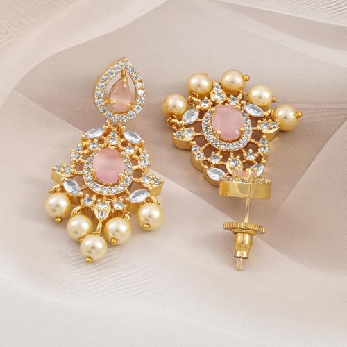 Image of Rubans Chandelier Earrings Traditional Festive Jewellery Gift for Women & Girls