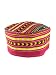 Vipada Handmade African Dashiki Hat Kente Pattern Kufi Kofi Hat Cap 3 (Pink with Yellow)