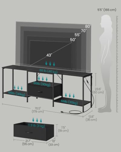 Image of SONGMICS TV Stand for TVs Up to 80 Inches