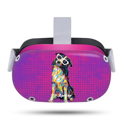 Head Case Designs Officially Licensed P.D. Moreno Border Collie Animals II Vinyl Sticker Skin Decal Cover Compatible with Meta Quest 2