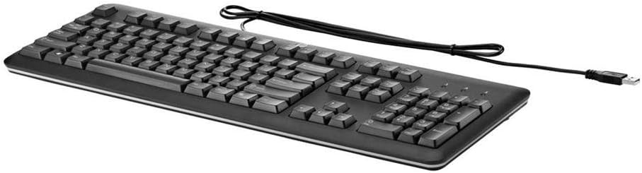 HP QY776AA#ABA USB Keyboard, top-down view