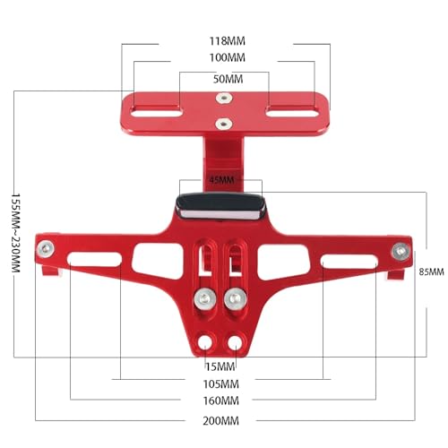 Support de plaque moto Yamaha MT-07 avec support clignotant ajusté