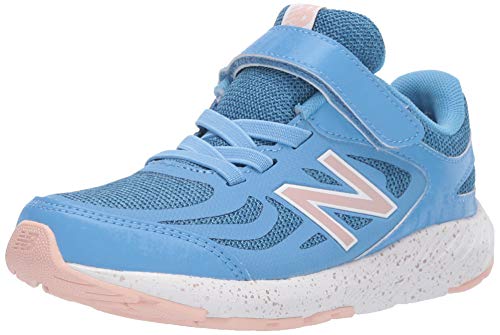 New Balance Kid's 519 V1 Alternative Closure Running Shoe, Light Lapis Blue/White Oak, 4 XW US Big Kid