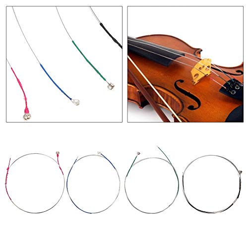 Pack of 4 Violin Strings Professional Stainless Steel Violin Strings for 4/4 Violin Accessories Mixer - Image 3