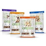 Pet Greens Natural Soft-Chew Dog Treats Infused with Supergreens, Healthy Salmon, Roasted Chicken, Tasty Lamb and Bacon and Cheese Flavors, 6 Ounces Per Pack (4 Pack Variety Pack)