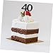COMPUKAS 24pcs 40 Shimmering Cake Insert Cards Elegant Birthday Cake Decor for Celebrations Parties and Gatherings Eye Catching Design for All Ages