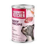 Your PET'S Kitchen Wet Dog Food, Beef Recipe - 13.2 oz Cans (Pack of 6), Made in The USA with Real Beef