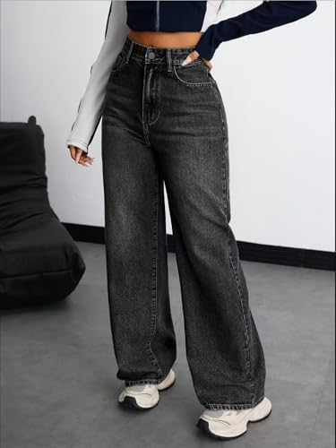 Image of Nifty Women's Denim Stretchable High Waist Baggy Jeans for Women