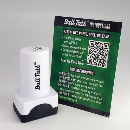 Ball Tatt - Aloha Golf Ball Stamp, Golf Ball Stamper, Self-Inking Golf Ball Stamp Markers, Reusable Golf Ball Marking Tool to Identify Golf Balls, Golfer Gift Golfing Accessories