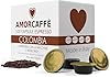 AMORCAFFÈ 100 Coffee Capsules Pods Compatible with Lavazza A Modo Mio, Colombia taste