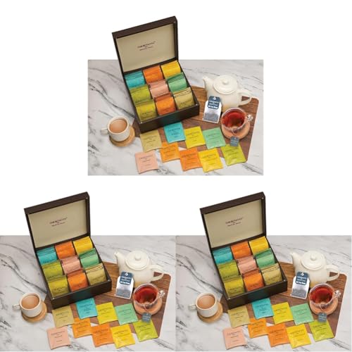 Image of Goodwyn Tea Alluring Chest (90 Tea Bags) | Assorted | Royal Exotic Wooden Tea Box | Best Premium Tea Hamper Gift Box Set Souvenir for Foreigners, Office, Corporates | Wedding | Welcome | Anniversary | Birthday | Festivals | Occassion