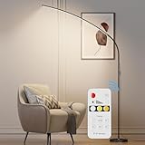 KEINVE Floor Lamp with Remote and Touch Control, 68 Inch Adjustable Standing Lamp, 3 Color Temperature Dimmable LED, Flexible Gooseneck for Reading, Living Room, Office