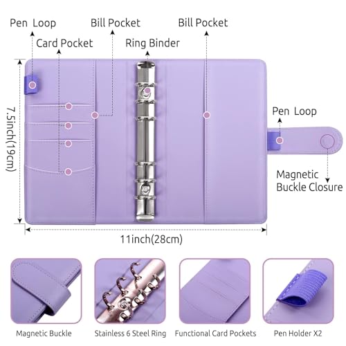 Image of SKYDUE Budget Binder with Cash Envelopes & Expense Budget Sheets,Money Binder with Cash Envelopes for Budgeting and Saving Money