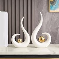 抽象　木製　オブジェ Amazon.co.jp: JAnjiaLxY 2個セット オブジェ 置物 新居祝い