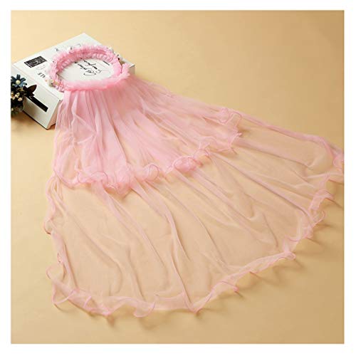 ZGP &Headdress Crown Garland Headband Simple Handmade Bride Veil Korean Simple Flower Girl Adjustable Jewelry floral garland (Color : B)