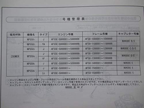 HONDA ZOOMER ホンダ　ズーマー サービスマニュアルとパーツカタログ Amazon.co.jp: 中古 ホンダ 正規 バイク 整備書 ズーマー ZOOMER