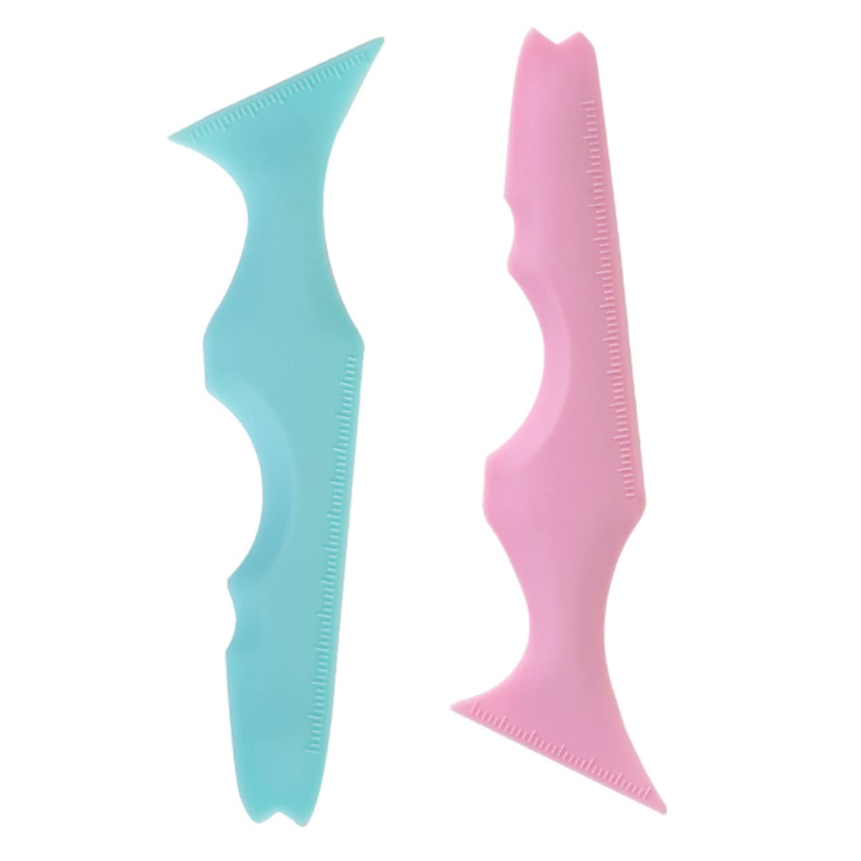 DOITOOL 8pezzi Stencil Eyeliner in Silicone Multifunzionale Applicatore Mascara e Strumento Per Sopracciglia Per e Resistente e in