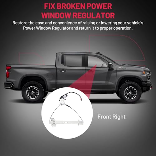 Image of BDFHYK 741-301 Power Window Regulator with Motor Front Right, Compatible with 2001-2005 Honda Civic HX, Compatible with 2004-2005 LX, Compatible with 2001-2004 Value Package