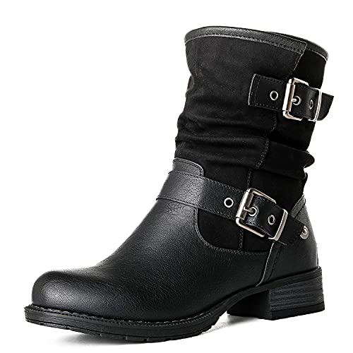 GLOBALWIN Women's Black Booties Comfortable Fashion Ankle Boots For Women Low Heel Size 6M - image 1