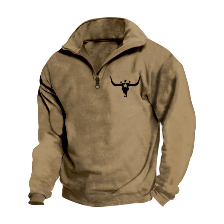 Mens Aztec Sweatshirts Fall Trendy Quarter Zip Shirts Graphic Long Sleeve V Neck Western Sweaters Henley Shirts