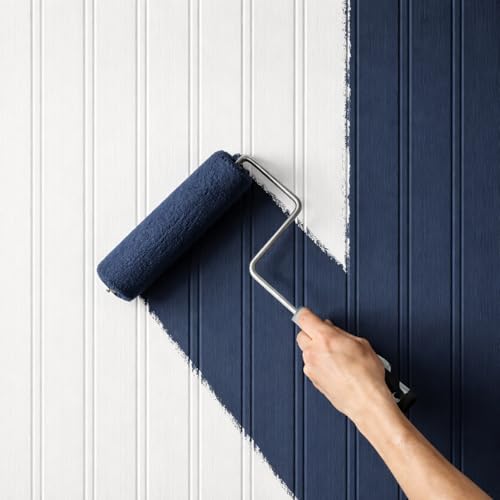 Frienda 20 in x 82ft Paintable Wallpaper Faux Beadboard Wallpaper Peel for Bedroom Ceiling Living Room Bathroom Basement Non-Sticky